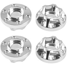 Vgoohobby Metal Rc 12Mm Wheel Hex Hub Extension Combiner Compatible With 1.9/2.2Inch Wheel Rim Axial Scx10 Traxxas Trx4 D90 1/10 Rc Crawler (9Mm, Silver)