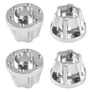 Vgoohobby Metal Rc 12Mm Wheel Hex Hub Extension Combiner Compatible With 1.9/2.2Inch Wheel Rim Axial Scx10 Traxxas Trx4 D90 1/10 Rc Crawler (15Mm, Silver)