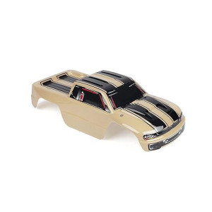 Summitlink Custom Body Sand Color Racing Stripes Compatible For 1/10 Scale Rc Car Or Truck (Truck Not Included) St-Ss-01