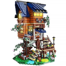 Vatos Tree House Stem Toy, 1155Pcs Creative Building Set For Kids With Led Light | 4 Seasons In 1 Treehouse Building Bricks Forest House For 6 7 8 9 10+ Girls Boys Christmas Birthday Gift