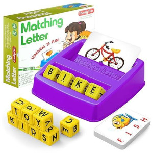 HahaGift Matching Letter Game for Kids Ages 3-8 - Purple