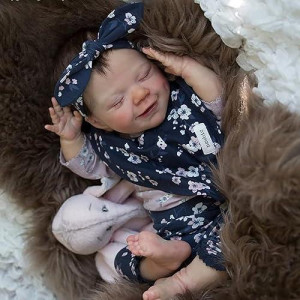 Zlgkjk Reborn Baby Dolls, 18" Realistic Newborn Baby Dolls Girl With Soft Vinyl Silicone Full Body, Lifelike Sleeping Baby Dolls For Girls, Reborn Baby Doll Gift Set For 3+ Kids