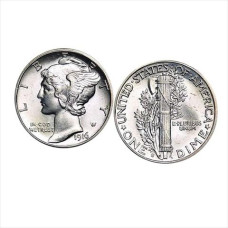 Silver Mercury Dime Cuff Links