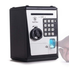 Like Toy Piggy Bank Safe Box Fingerprint Atm Bank Atm Machine Money Coin Savings Bank For Kids (Silver)