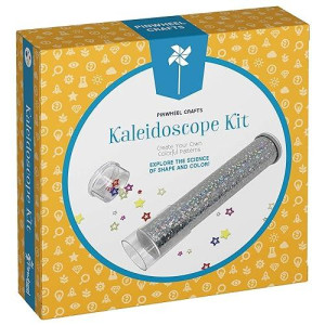 Pinwheel Crafts Diy Kaleidoscope Kit For Kids - Educational Science Art Craft Kit With Glowing Stars