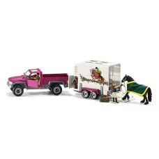 Schleich Horse Club - 38-Piece Toy Horse Trailer And Truck Playset With Horse, Rider Action Figure And Accessories, Detailed Animal Toys For Kids Ages 5+