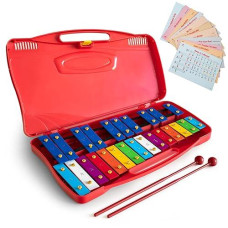 MUSICUBE 25-Note Glockenspiel Xylophone for Kids & Adults