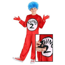 Elope Dr Seuss Thing 1 & Thing 2 Costume For Kids - Extra Large (14-16)