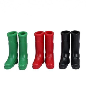 Sxfse Doll Accessories, Dollhouse Miniature Scene Model 3 Pairs Rubber Rain Boots Shoes Pretend Play Toy