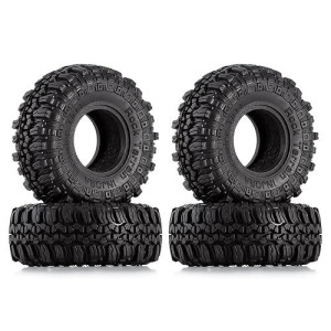 Injora 1.0 Tires Soft Rubber Crawler Wheel Tires For 1/18 Trx4M Scx24 Gladiator Bronco C10 Jlu Deadbolt B17 Axial 1/24 1/18 Tracked Car,4Pcs,T1005