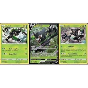 Zarude V 022/185 - Vivid Voltage - Chilling Reign - Shining Fates - Pokemon 3 Card Lot - Holo