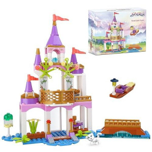 Brick Story Girls Princess Carriage Building Sets Pink Royal Carriage Ride For Princess Building Blocks Creative Fairy Buildable Toys For Kids Age 6-12 And Up, 98 Pieces