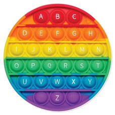 Pop-N-Teach Alphabet Pop It Rainbow Fidget Toy With Letters - 1St Grade Classroom Must Haves- Round Bubble Abc Pop Its - Popits For Kids - Toddlers Poppers Sensory Learning Toy