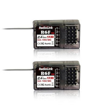 Radiolink R6F 2 Pcs 2.4Ghz Rc Car/Boat Receivers 6 Channels Low Response Latency Rc Training Lightweight For Remote Controller Rc4Gs V3 Rc6Gs V3 Rc8X (No Gyro)