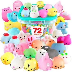 SMALL FISH 72 Pcs Kawaii Squishy Toys for Party Favors