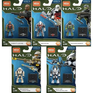 Mega Construx Halo Heroes Series 15 Complete Set Of 5 Buildable Action Figures