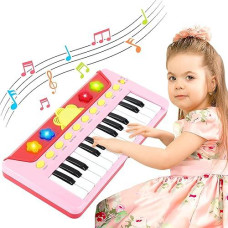 Baoli 24 Keys Piano Keyboard For Kids, Multifunctional Portable Electronic Piano Educational Musical Instrument Toys, Birthday Gifts For Beginner Children Toddler Boys Girls Age 3-5