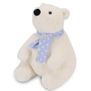 Ropelok Polar Bear Stuffed Animal Plush, 11.8 Inch Lifelike Super Soft Cute Polar Bear With Scarf, Kawaii Cute Polar Bear Plush Toy For Kids Children Family Xmas Birthday Gifts