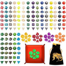 TOYFUL 25 Sets DND Polyhedral Dice for RPG Table Games