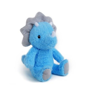 Vanlinny Blue Dinosaur Stuffed Animals, 9" Valentines Day Gifts For Kids, Soft Stuffed Dinosaur Toys, Cute Triceratops Figure, Birthday Xmas Gifts For Boys And Girls 3 4 5 6 7 8