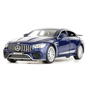 Wakakac 1/32 Diecast Car Benz Amg Gt63 Model Car Pull Back With Sound And Light Toy Car For Boys Girls Adult Gift(Blue)