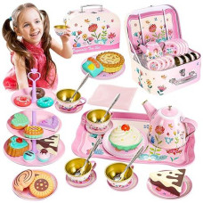 ShyLizard Princess Tea Set for Girls, 43PCS, Multicolored