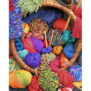 Springbok'S 500 Piece Jigsaw Puzzle Yarn Cornucopia- Made In Usa