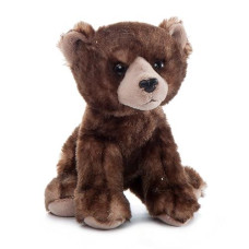 The Petting Zoo Brown Bear Stuffed Animal Plushie, Gifts For Kids, Wild Onez Babiez Zoo Animals, Brown Bear Plush Toy 6 Inches