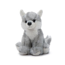 The Petting Zoo Wolf Stuffed Animal Plushie, Gifts For Kids, Wild Onez Babiez Wildlife Animals, Grey Wolf Plush Toy 6 Inches