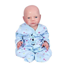 Aisite Full Silicone Baby Boy - 18 Inch Platinum Silicone Realistic Reborn Baby Dolls With Eyes Opened, Christmas And Birthday Gifts For 3+