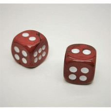 Natural Hand Carved Gemstone Dices, 15Mm/0.59In, 6 Sided, Red Jasper