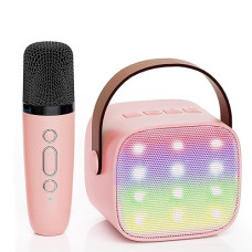 YLL Kids Karaoke Machine, Bluetooth Speaker & Mic - Lightpink