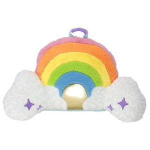 Soft Landing | Nesting Nooks | Premium Character Backrest With Carrying Handle & Back Pocket - Rainbow, 15 X 23 X 14 Inches