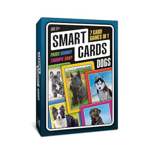 Smart Cards Dogs Card Games - Matching Pairs, Snap, Trumps, Rummy, Happy Families (8 Games To Play) | Age 5+, 1-8 Players | Fun Family Travel Card Games And Gifts For Adults & Kids, Boys & Girls