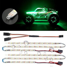 Elechawk Waterproof Led Light Strips For Rc Cars Trucks Airplanes Boats Drones Fixed Wing Ar Wing Model Underglow Light (Green)