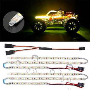 Waterproof Led Light Strips For Rc Cars Trucks Airplanes Boats Drones Fixed Wing Ar Wing Model Underglow Light (Yellow)