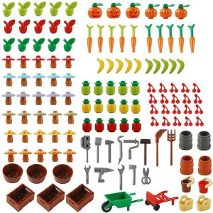 Baenrcy 180Pcs Food Building Blocks Kitchen Sencery Accessories Food Set Building Bricks Kit Diy Building Set Compatible All Major Brands (#A)