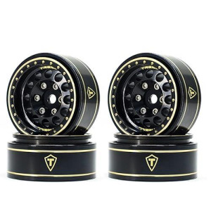 Treal 1.0 Beadlock Wheels Brass Vintage Wheel Rims Heavy Weight Upgrades 4Pcs For Scx24 Fcx24 Trx4M 1/24 1/18 Rc Crawler, 47G/Pc