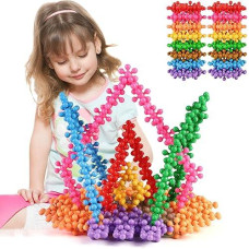 Tomyou 400 Pieces Building Blocks Kids Stem Toys Educational Building Toys Discs Sets Interlocking Solid Plastic For Preschool Kids Boys And Girls Aged 3+, Safe Material Creativity