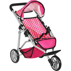 Fash N Kolor Denim Pink Baby Doll Stroller with Canopy