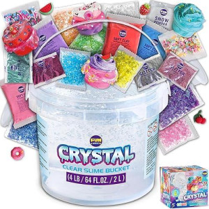 FUN KIDZ 4 LB Clear Slime Bucket Toy with 29 Add-ins