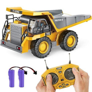 Remote Control Construction Dump Truck Toy - Rc Dump Truck Toys- Construction Toys Vehicle- Rc Truck Toys For 8 9 10 11 12 Year Old Boys And Up- Toy Trucks