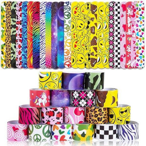 Lovestown Slap Bracelets For Kids, 48 Pcs Snap Bracelets Emotions Camouflage Leopard Print Galaxy For Kids Birthday Party Favors Classroom Prizes Holiday Gifts