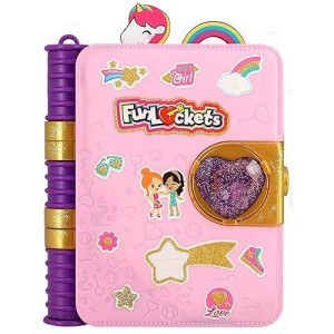 Funlockets Secret Journal New Glitter Edition. Secret Lockable Girl’S Diary With Over 30 Surprises. Perfect Toy Craft Gift For Creative Girls 6 Years +, 5.6 X 16.1 X 19.2 Centimeters