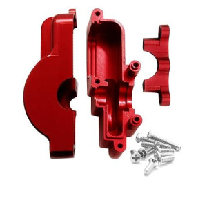 Arrcat Alloy Gearbox Housing Motor Plate Upgrades Part For 1/18 Traxxas Latrax Teton Desert Prerunner,Replace #7590 (Red)