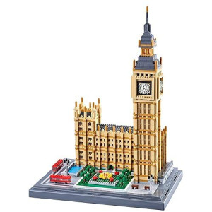 Bidiutoy Big Ben Architecture Model Building Block Sets, World Famous Landmark Series Building Toys, Bricks Toy, With 6473 Pcs Micro Mini Blocks, Ideal Gifts For Kids And Adults