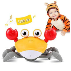 Control Future Orange Crawling Crab Baby Toy with Lights & Music