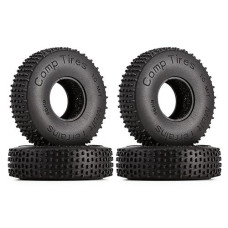 Injora 1.0 Tires-S4 Multi Terrain Pin Crawler Tires For Trx4M Scx24 Ax24 Fcx24 Upgrade Parts, 65 * 19Mm,T2440