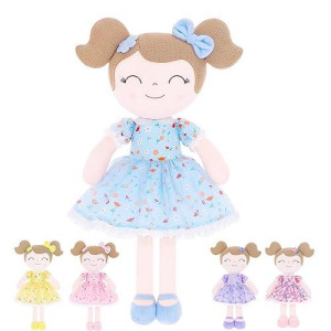 Gloveleya 16" Floral Blue Soft Baby Doll Plush Toy