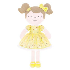 Gloveleya 16" Floral Yellow Baby Doll Plush Gift for Girls